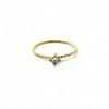 Twisted Solitaire Ring | 18k Gold | Size 6, 7, 8