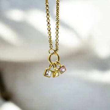Birthstone Charm Pendants | 18k Gold Filled