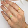 Single Stud Rounded Band Ring | 18K Gold | Size 4-10