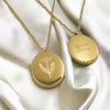 Birth Flower Necklace (Reversible) | 18k Gold l Sold Out: June/Aug/Oct/Dec