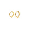 Dainty Twisted Hoop Earrings | 18k Gold