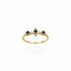 Sapphire & Crystal Lira Ring | 14K Gold | Size 5-8