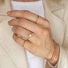 Single Stud Rounded Band Ring | 18K Gold | Size 4-10