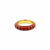 Colourful Brick Stacker Ring | 18k Gold | Available in 4 colours