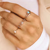 Moonstone Crystal Ball Ring | 14K Gold | Size 6-10