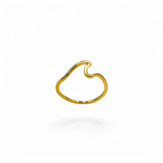 Breaking Wave Ring Band | 18k Gold Fill | Size 6-9