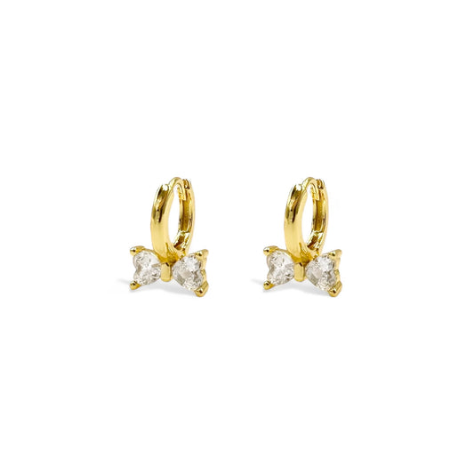 Little Bow Hoop Earrings | 925 Sterling Silver | Available in Silver & 18k Gold