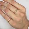 Sapphire & Crystal Lira Ring | 14K Gold | Size 5-8