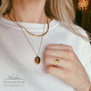 Birth Flower Necklace (Reversible) | 18k Gold l Sold Out: June/Aug/Oct/Dec