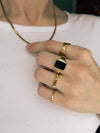 Rounded Rectangular Signet Ring | 18k Gold | Size 6, 7, 8, 9