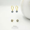 Evil Eye Coin Stud Earrings | Available in 2 Colours