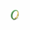 Colourful Brick Stacker Ring | 18k Gold | Available in 4 colours