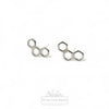 Honeycomb Stud Earrings | 925 Sterling Silver