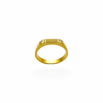Rounded Rectangular Signet Ring | 18k Gold | Size 6, 7, 8, 9
