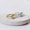 Oval Crystal Solitaire Ring | 18k Gold | Size 6, 7, 8