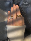 Colourful Brick Stacker Ring | 18k Gold | Available in 4 colours