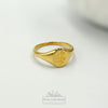 Tea Leaf Signet Ring | 18K Gold | Size 8 ONLY