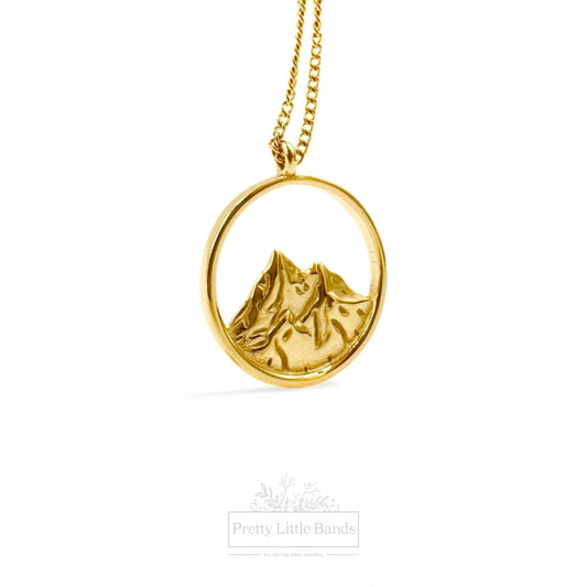Mountain Pendant & Chain | 18k Gold