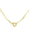 Paperclip Charm Keeper Necklace | 18k Gold Filled