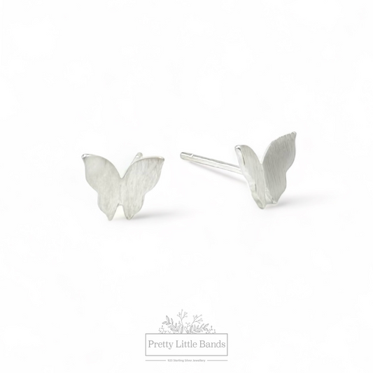 Dainty Butterfly Stud Earrings | 925 Sterling Silver
