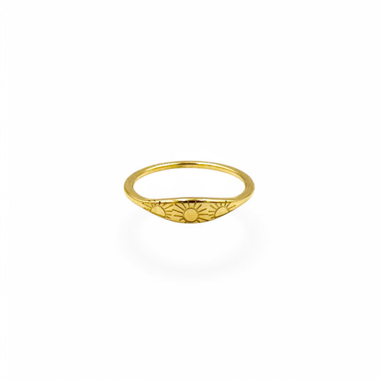 Little Sunny Signet Ring | 18k Gold Fill | Size 5-10
