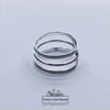 Rotating video of 925 Sterling Silver Triple Ring #4, 9mm | Pretty Little Bands
