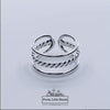 Rotating video of 925 Sterling Silver Triple Ring #3, 9mm | Pretty Little Bands