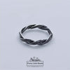 Rotating video of 925 Sterling Silver Braided Band, 3mm | Pretty Little Bands