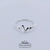 Rotating video of 925 Sterling Silver Mountain Ridge Ring, 8mm | Pretty Little Bands
