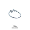 925 Sterling Silver Mountain Ridge Ring, 8mm | Pretty Little Bands