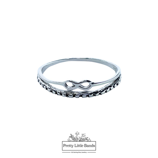 925 Sterling Silver Infinity Ring, 5mm | Pretty Little Bands
