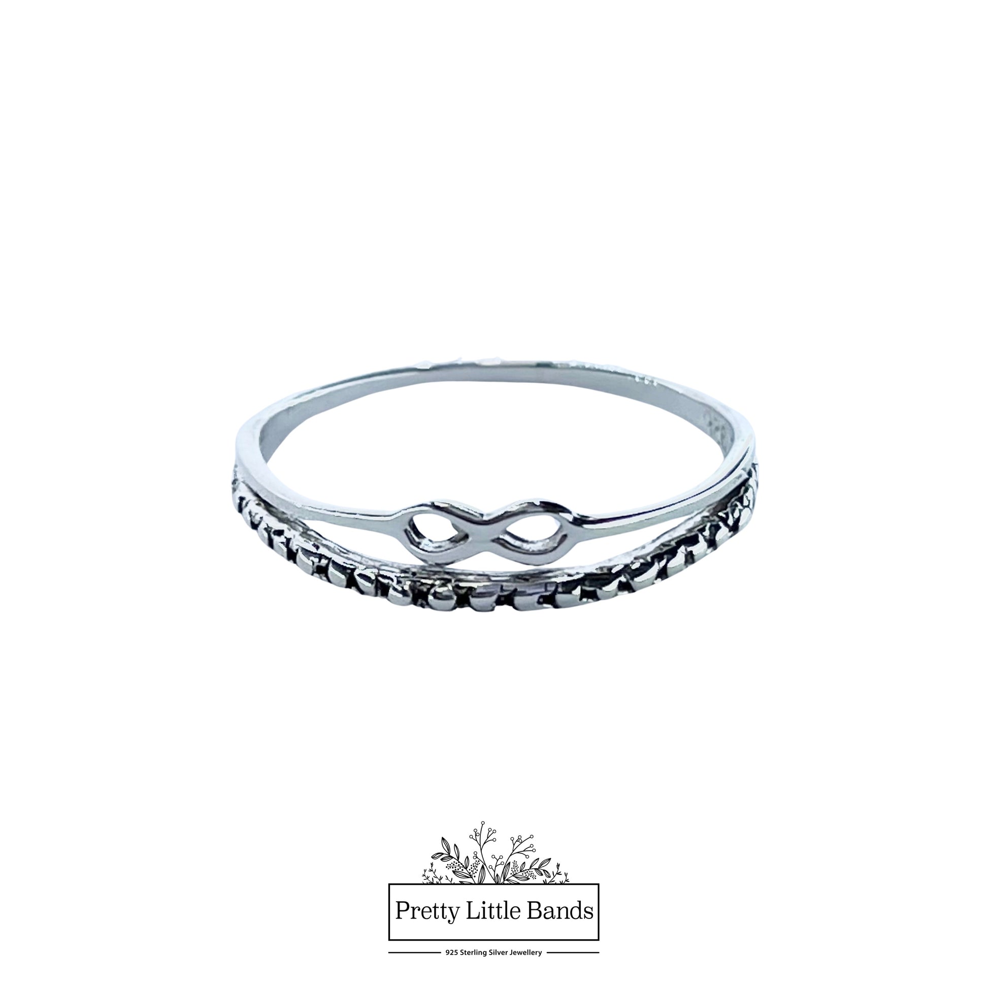 925 Sterling Silver Infinity Ring, 5mm | Pretty Little Bands