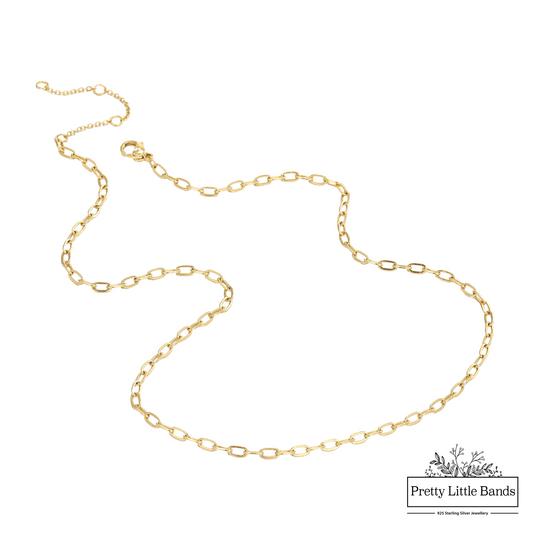 Dainty Paperclip Necklace | Available in Silver, 18k Gold, Rose Gold