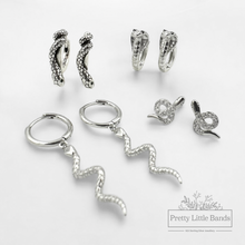 Load image into Gallery viewer, Twisted Snake Hoop Earrings | 925 Sterling Silver
