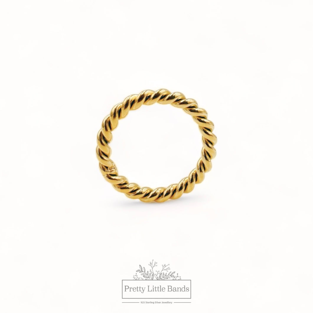 Twisted Gold Ring | 18k Gold Filled