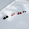 Red Heart Stud Earrings | 925 Sterling Silver
