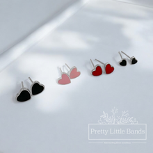 Load image into Gallery viewer, Red Heart Stud Earrings | 925 Sterling Silver
