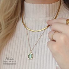 Load image into Gallery viewer, Teardrop Opal Stone Necklace | 18k Gold Filled
