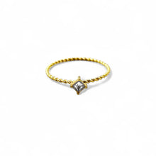 Load image into Gallery viewer, Twisted Solitaire Ring | 18k Gold Filled
