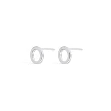 Load image into Gallery viewer, Brushed Circle Stud Earrings | 925 Sterling Silver
