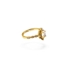 Load image into Gallery viewer, Moonstone Feyre Ring Band | 14K Gold | Adjustable
