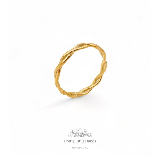 Braided Gold Ring | 18k Gold | Size 6, 7, 8