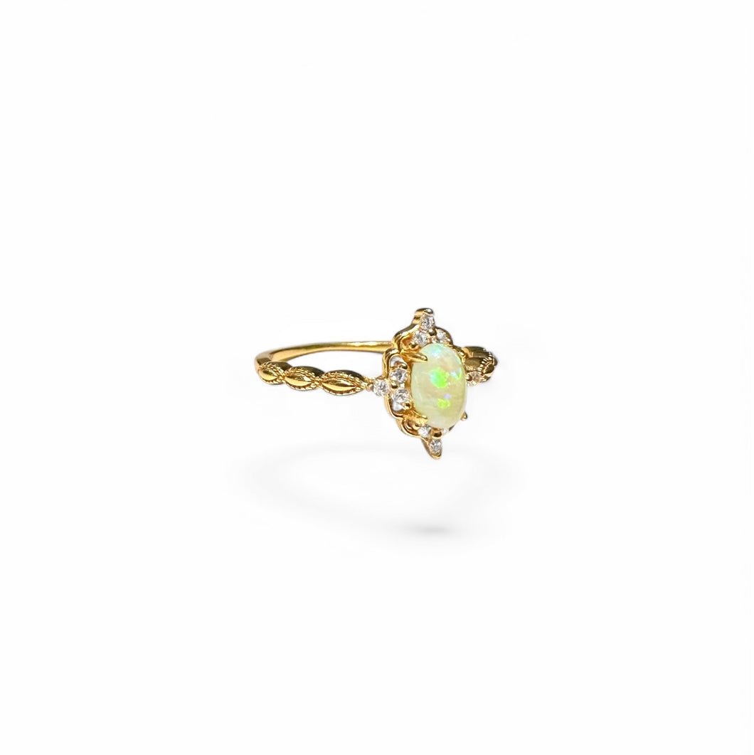 Opal Feyre Ring Band | 14K Gold | Size 5-9