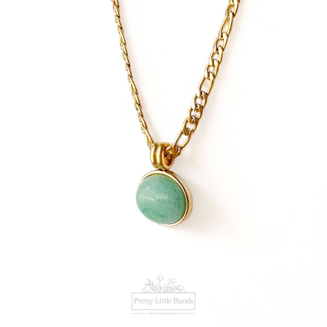 Turquoise & Figaro Necklace | 18k Gold Filled