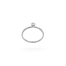 Load image into Gallery viewer, Simple Solitaire Rounded Band Ring | 925 Sterling Silver | Size 5-9
