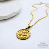 Blowing Petals Pendant & Chain | 18k Gold