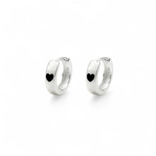 Load image into Gallery viewer, Heart Hoop Earrings | 925 Sterling Silver only
