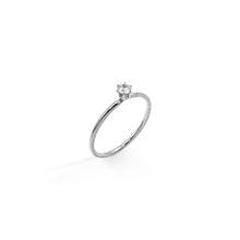 Load image into Gallery viewer, Simple Solitaire Rounded Band Ring | 925 Sterling Silver | Size 5-9
