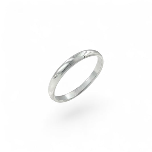 3mm Plain Rounded Ring Band | 925 Sterling Silver | Size 4-12