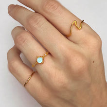 Load image into Gallery viewer, Moonstone Crystal Ball Ring | 14K Gold | Size 6-10
